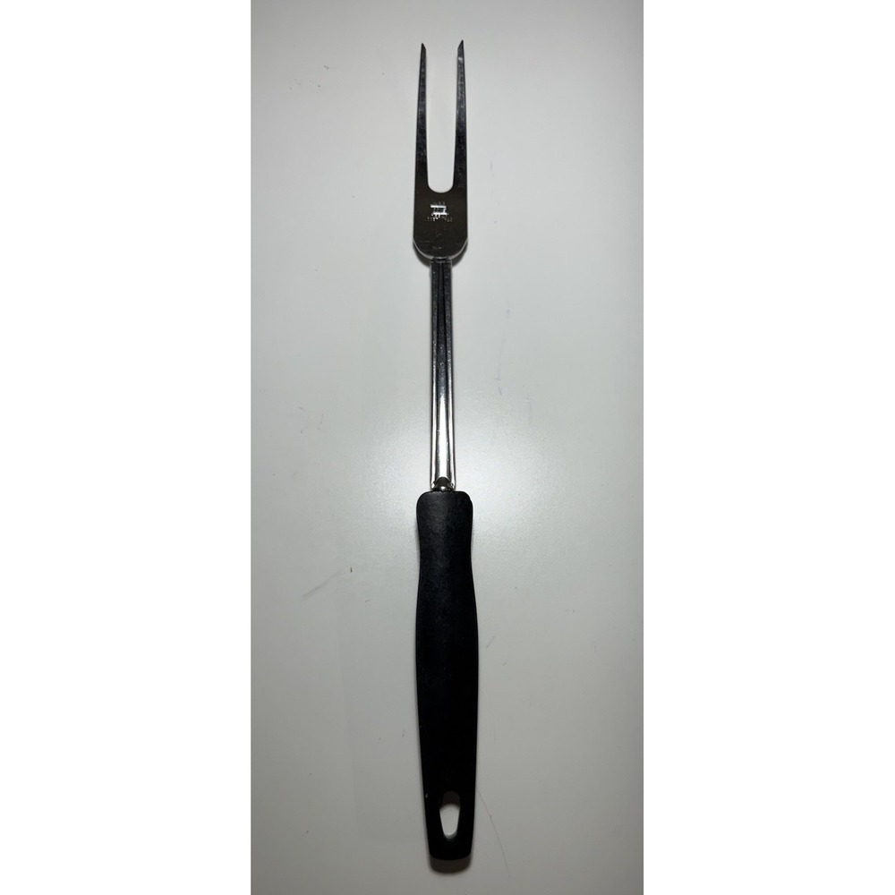 Vtg EKCO‎ Granny Meat  Fork 2 Pronged Stainless Vanadium 9" Composite Handle USA